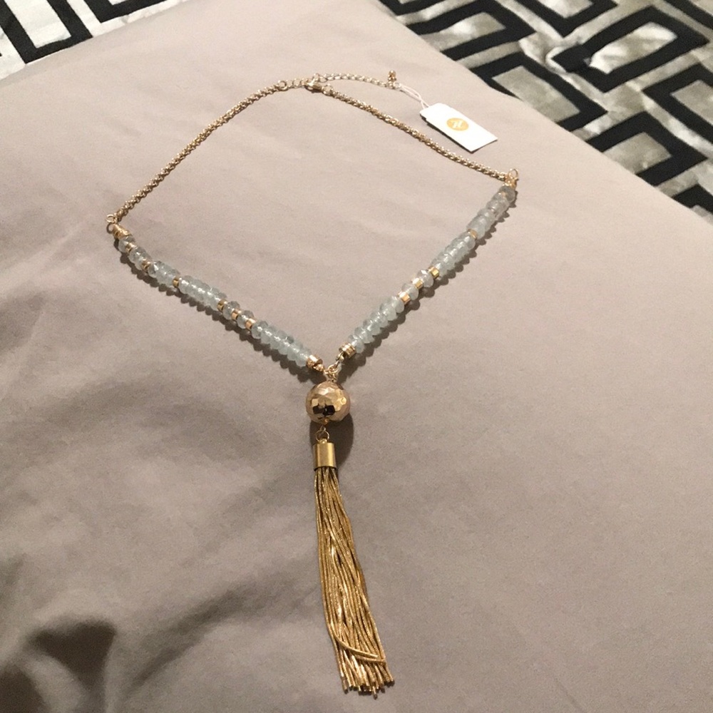 Adrienne Vittadini beaded and Gold Tone Necklace
